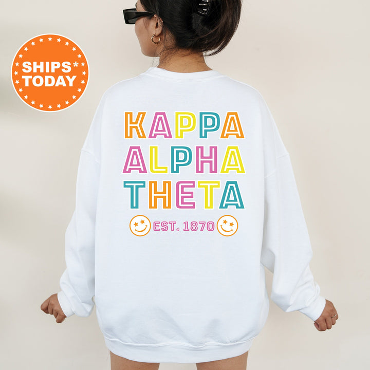 Kappa Alpha Theta Frisky Script Sorority Sweatshirt | Theta Sweatshirt | Theta Hoodie | Big Little Sorority | Sorority Apparel _ 14026g
