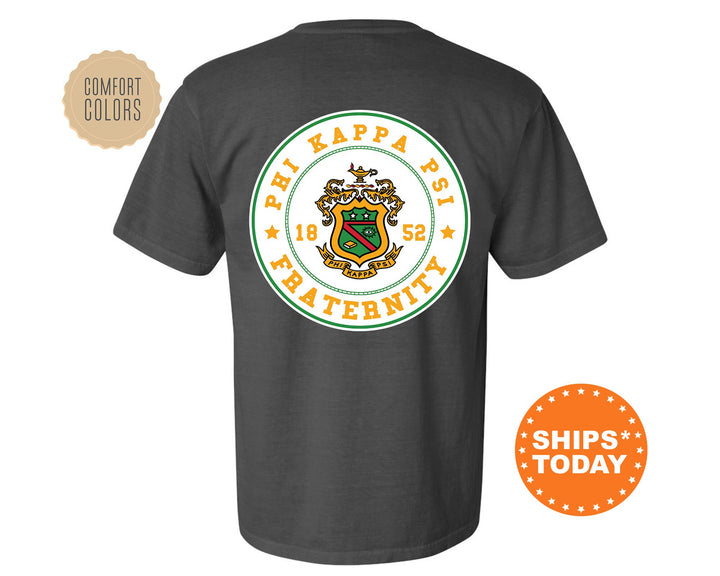 Phi Kappa Psi Proud Crests Fraternity T-Shirt | Phi Psi Greek Apparel | Fraternity Crest | Fraternity Rush Shirt | Comfort Colors Tee _ 13964g