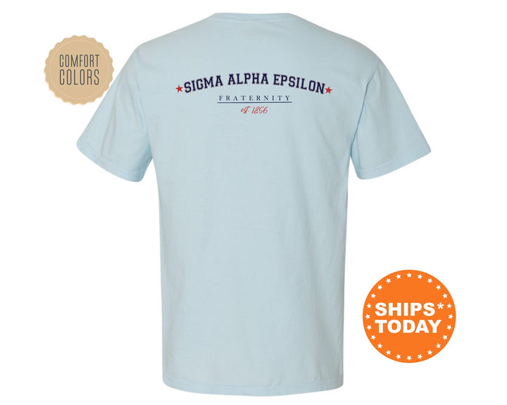 Sigma Alpha Epsilon Patriot Pledge Fraternity T-Shirt | SAE Fraternity Shirt | Fraternity Gift | Greek Life Apparel | Comfort Colors Tee _ 14136g