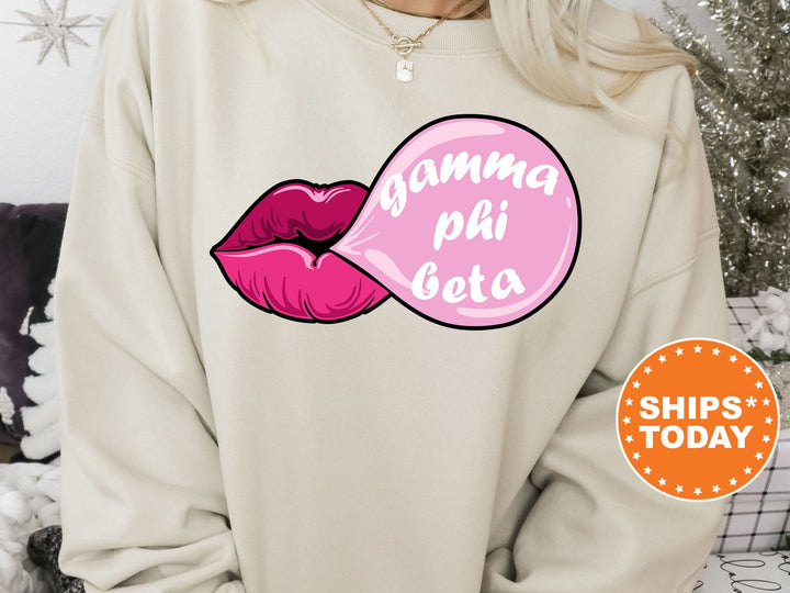 Gamma Phi Beta Bubble Gum Sorority Sweatshirt | Gamma Phi Sorority Hoodie | Big Little Reveal | Sorority Gifts | Greek Sweatshirt _ 7606g