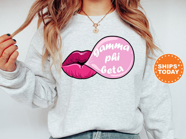 Gamma Phi Beta Bubble Gum Sorority Sweatshirt | Gamma Phi Sorority Hoodie | Big Little Reveal | Sorority Gifts | Greek Sweatshirt _ 7606g