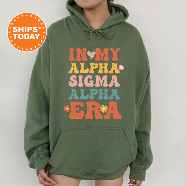 In My Alpha Sigma Alpha Era | Alpha Sigma Alpha Big Floral Sorority Sweatshirt | Sorority Apparel | Big Little | Greek Sweatshirt _ 15831g