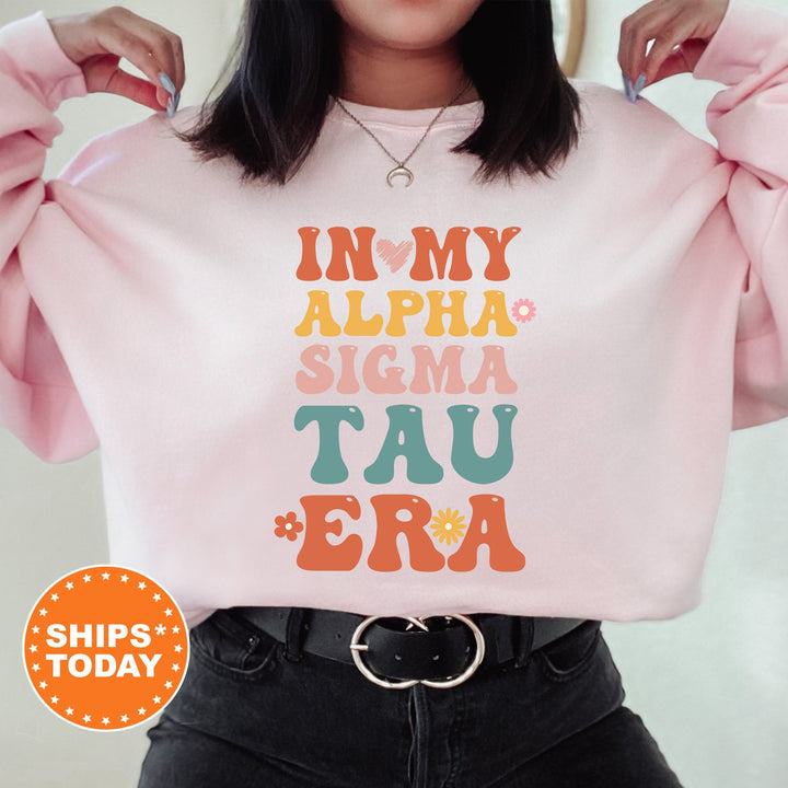 In My Alpha Sigma Tau Era | Alpha Sigma Tau Big Floral Sorority Sweatshirt | Sorority Apparel | Big Little Gift | Greek Sweatshirt _ 15832g