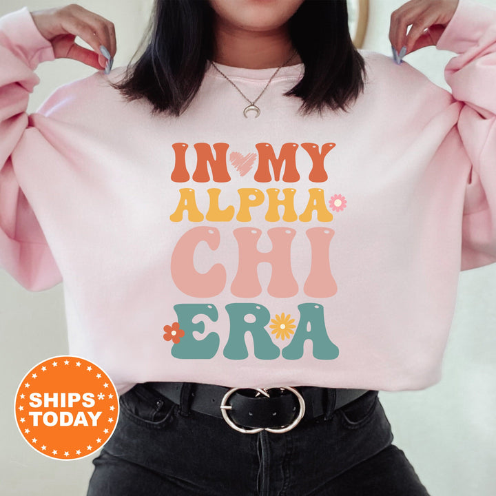 In My Alpha Chi Era | Alpha Chi Omega Big Floral Sorority Sweatshirt | Sorority Apparel | Big Little Reveal | Greek Sweatshirt _ 15825g