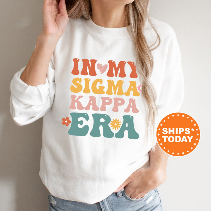 In My Sigma Kappa Era | Sigma Kappa Big Floral Sorority Sweatshirt | Sorority Apparel | Big Little Reveal | Greek Sweatshirt _ 15847g