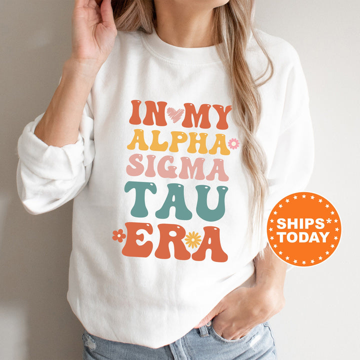 In My Alpha Sigma Tau Era | Alpha Sigma Tau Big Floral Sorority Sweatshirt | Sorority Apparel | Big Little Gift | Greek Sweatshirt _ 15832g