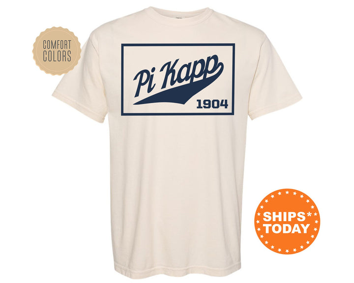 Pi Kappa Phi Baseball Boxed Comfort Colors Fraternity T-Shirt | Pi Kapp Greek Apparel | Game Day Shirt | Fraternity Rush Shirt _ 5973g