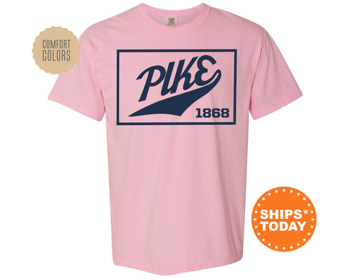 Pi Kappa Alpha Baseball Boxed Comfort Colors Fraternity T-Shirt | PIKE Greek Apparel | Game Day Shirt | Fraternity Rush Shirt _ 5972g