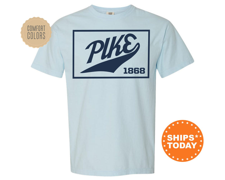 Pi Kappa Alpha Baseball Boxed Comfort Colors Fraternity T-Shirt | PIKE Greek Apparel | Game Day Shirt | Fraternity Rush Shirt _ 5972g
