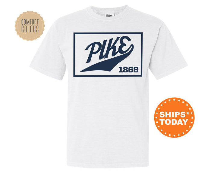 Pi Kappa Alpha Baseball Boxed Comfort Colors Fraternity T-Shirt | PIKE Greek Apparel | Game Day Shirt | Fraternity Rush Shirt _ 5972g