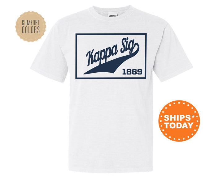 Kappa Sigma Baseball Boxed Comfort Colors Fraternity T-Shirt | Kappa Sig Greek Apparel | Game Day Shirt | Fraternity Rush Shirt _ 5966g