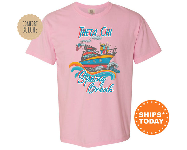 Theta Chi Boating Spring Break Comfort Colors Fraternity T-Shirt | Theta Chi Greek Apparel | Fraternity Gift | College Apparel _ 6817g