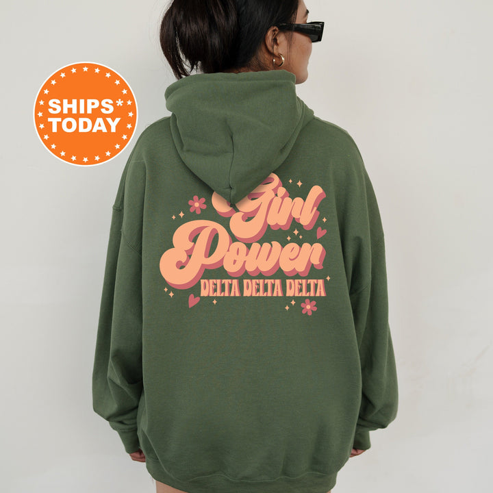 Delta Delta Delta Girl Power Sorority Sweatshirt | Delta Delta Delta Hoodie | Tri Delta Sweatshirt | Big Little Reveal Sorority _ 13902g