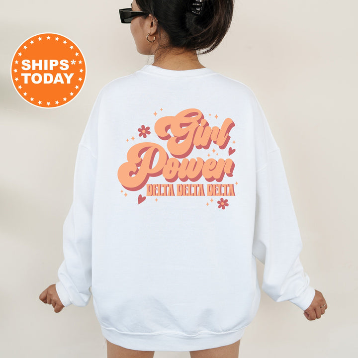 Delta Delta Delta Girl Power Sorority Sweatshirt | Delta Delta Delta Hoodie | Tri Delta Sweatshirt | Big Little Reveal Sorority _ 13902g