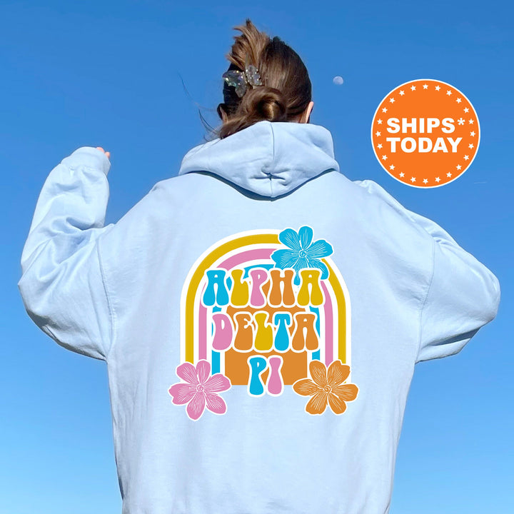 Alpha Delta Pi Rainbow Rush Sorority Sweatshirt | Alpha Delta Pi Hoodie | ADPi Sweatshirt | Big Little Gift | Sorority Apparel