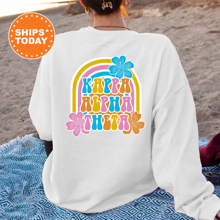 Kappa Alpha Theta Rainbow Rush Sorority Sweatshirt | Kappa Alpha Theta Hoodie Theta Sweatshirt | Sorority Merch | Big Little Gift
