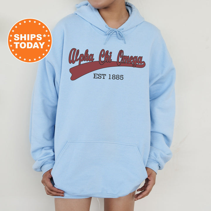 Alpha Chi Omega Baseball Sports Sorority Sweatshirt | Alpha Chi Omega Sweatshirt | Alpha Chi Merch | AXO Crewneck | Big Little Gift _ 5508g