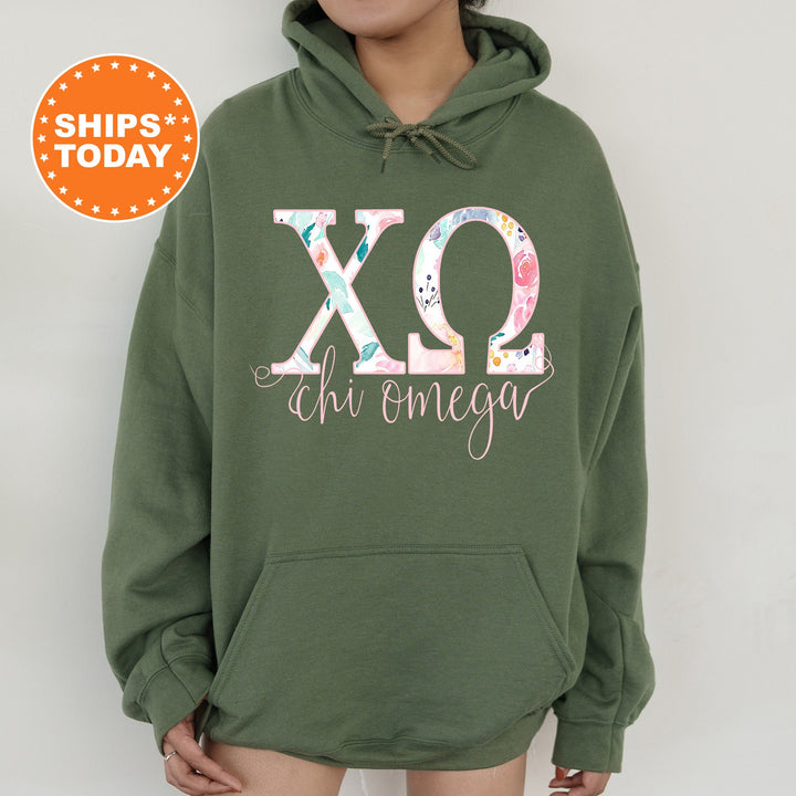 Chi Omega Simply Paisley Sorority Sweatshirt | Chi Omega Sweatshirt | XO Greek Letters | Chi Omega Hoodie | Big Little Reveal Gift