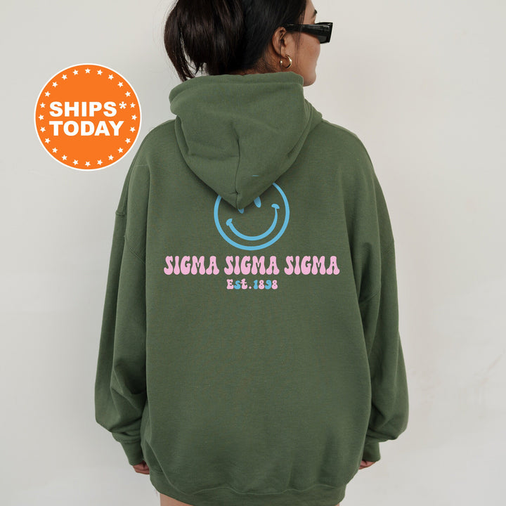 Sigma Sigma Sigma Frosty Smile Sorority Sweatshirt | Tri Sigma Sorority Crewneck | Sorority Gift | Big Little Reveal | Custom Greek Apparel