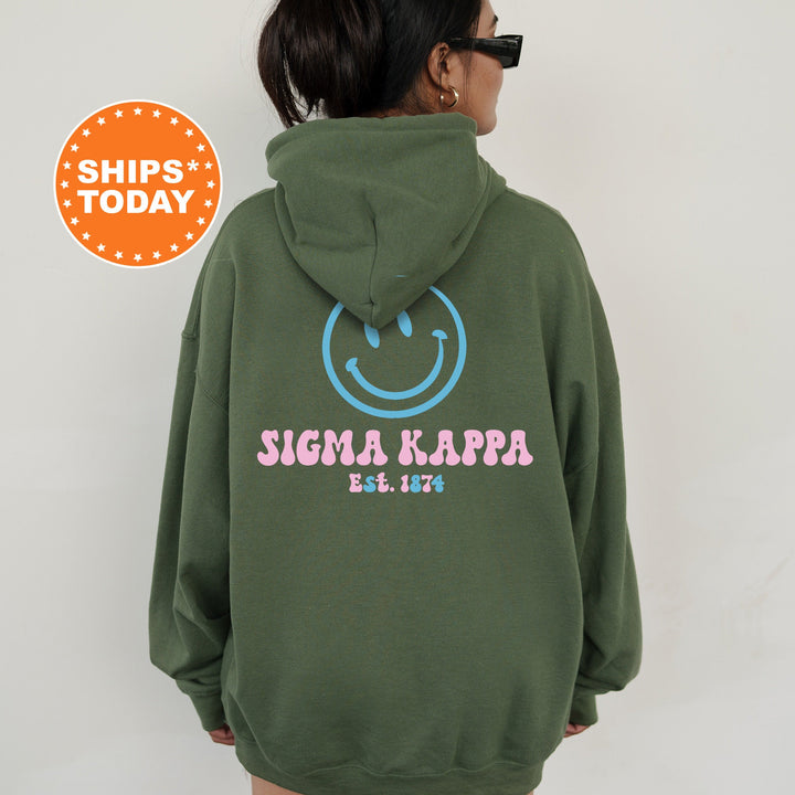 Sigma Kappa Frosty Smile Sorority Sweatshirt | Sig Kap Sorority Crewneck | Sorority Merch | Big Little Reveal Gift | Custom Greek Apparel