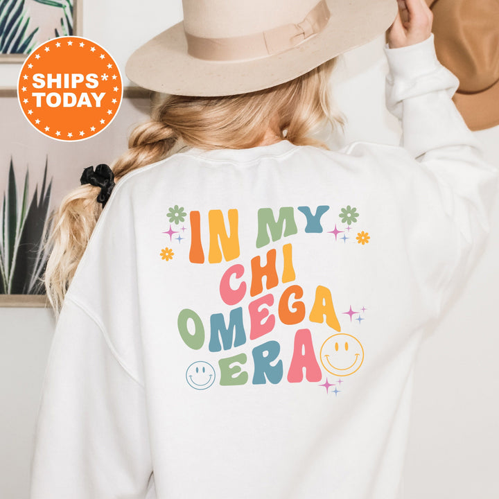In My Chi Omega Era | Chi Omega Rockin' Sorority Sweatshirt | Sorority Merch | Big Little Reveal Gift | Custom Greek Apparel