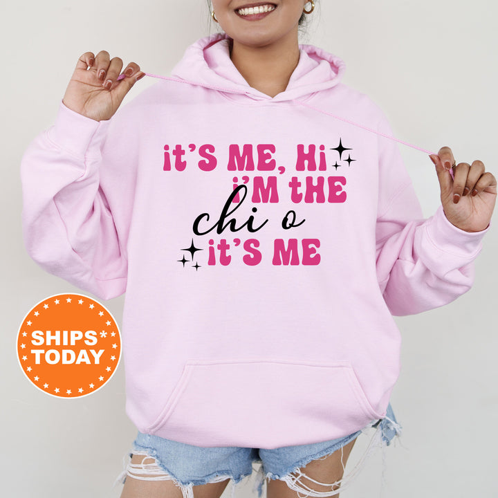It's Me Hi I'm The Chi O It's Me | Chi Omega Glimmer Sorority Sweatshirt | Big Little Reveal | Sorority Gift | Sorority Apparel _ 15886g