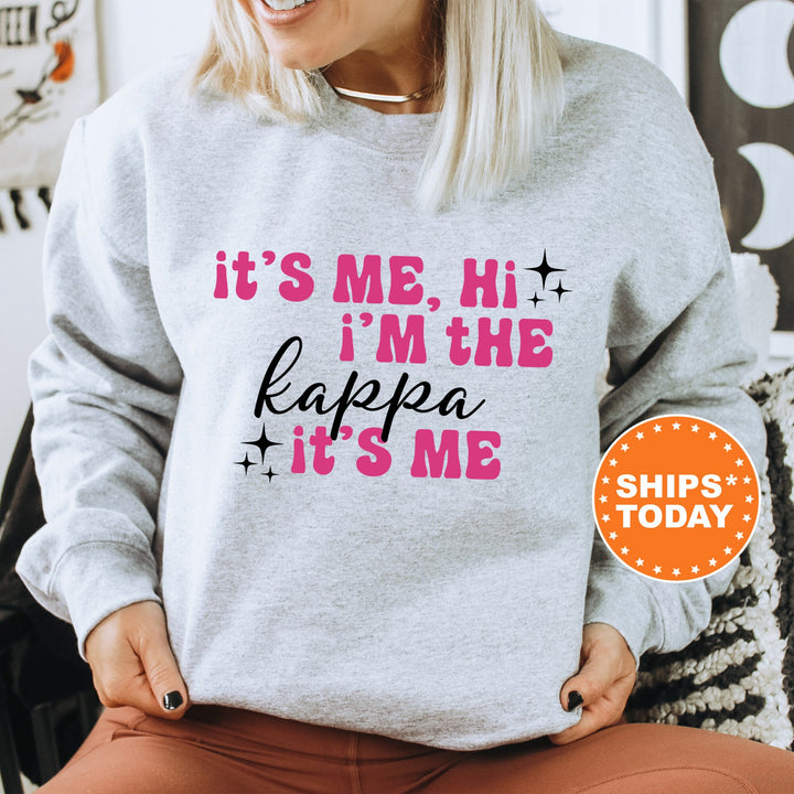 It's Me Hi I'm The Kappa It's Me | Kappa Kappa Gamma Glimmer Sorority Sweatshirt | Big Little Sorority Gift | Sorority Apparel _ 15894g