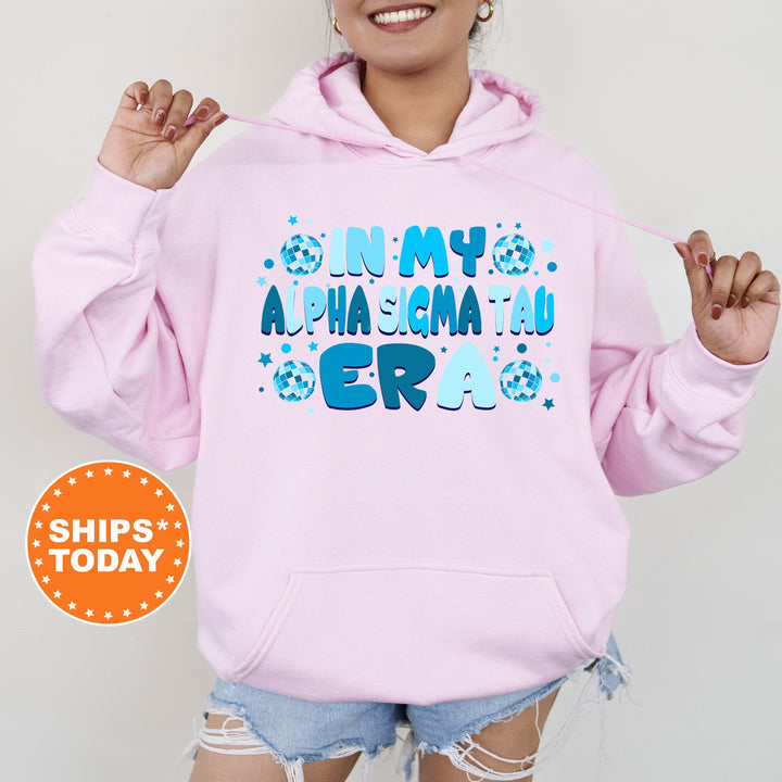 In My Alpha Sigma Tau Era | Alpha Sigma Tau Blue Disco Sorority Sweatshirt | Greek Sweatshirt | Big Little Gift | Sorority Merch _ 15806g