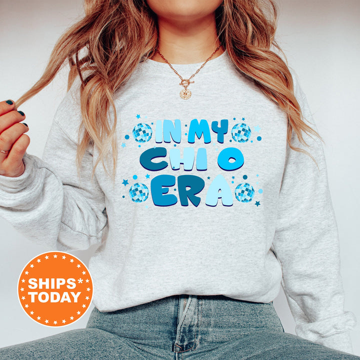 In My Chi O Era | Chi Omega Blue Disco Sorority Sweatshirt | Greek Sweatshirt | Big Little Reveal |  Sorority Gift | Sorority Merch _ 15808g