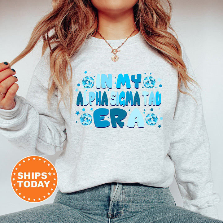 In My Alpha Sigma Tau Era | Alpha Sigma Tau Blue Disco Sorority Sweatshirt | Greek Sweatshirt | Big Little Gift | Sorority Merch _ 15806g