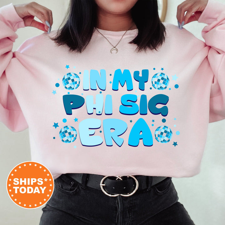 In My Phi Sig Era | Phi Sigma Sigma Blue Disco Sorority Sweatshirt | Greek Sweatshirt | Big Little Sorority Gifts | Sorority Merch _ 15818g