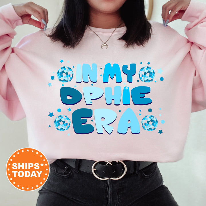 In My DPHIE Era | Delta Phi Epsilon Blue Disco Sorority Sweatshirt | Greek Sweatshirt | Big Little Sorority Gifts | Sorority Merch _ 15811g