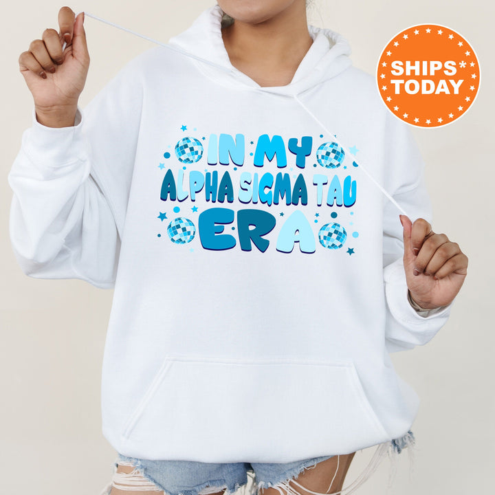 In My Alpha Sigma Tau Era | Alpha Sigma Tau Blue Disco Sorority Sweatshirt | Greek Sweatshirt | Big Little Gift | Sorority Merch _ 15806g