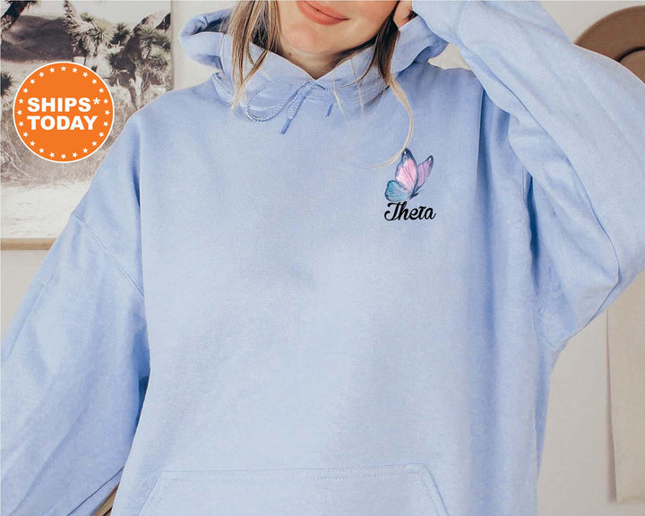 Kappa Alpha Theta Fancy Butterfly Sorority Sweatshirt | THETA Sorority Apparel | Big Little Reveal Gift | Sorority Merch | Trendy Sweatshirt