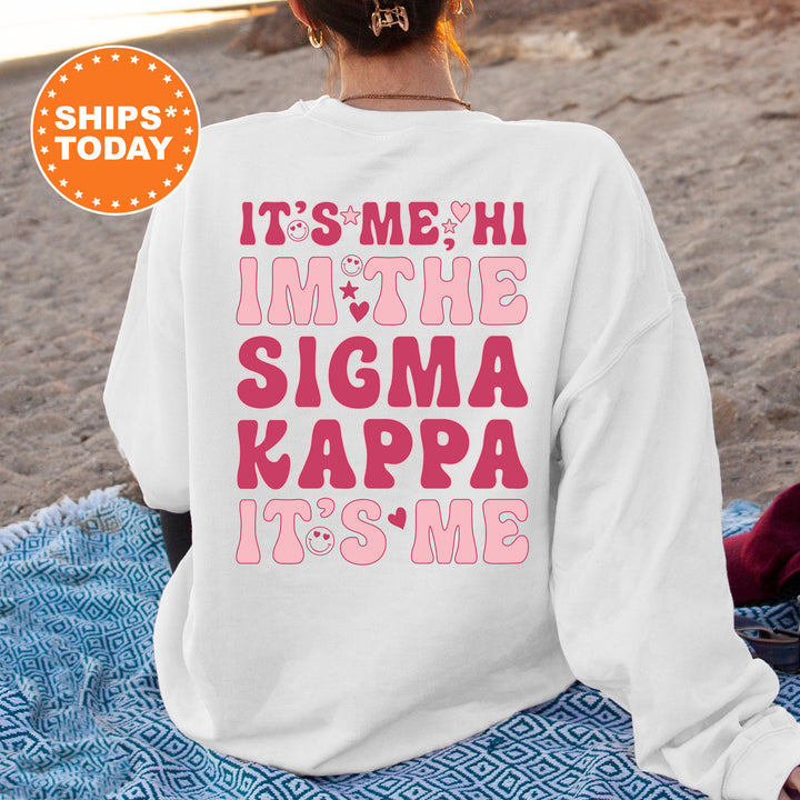 It's Me Hi I'm The Sigma Kappa It's Me | Sigma Kappa Dazzle Sorority Sweatshirt | Trendy Greek Apparel | Custom Sorority Hoodie _ 15769g