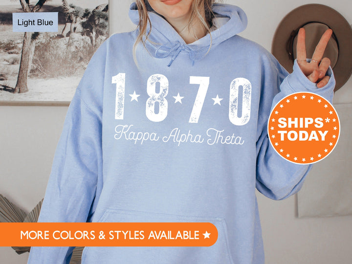 Kappa Alpha Theta Era Star Sorority Sweatshirt | THETA Crewneck Sweatshirt | Sorority Hoodie | Big Little Reveal | Greek Apparel _ 11249g