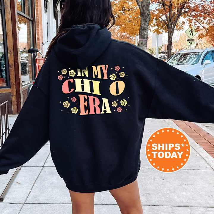 In My Chi O Era | Chi Omega Sunset Blooms Sorority Sweatshirt | Oversized Hoodie | Big Little Reveal | Custom Greek Sweatshirt _ 15704g