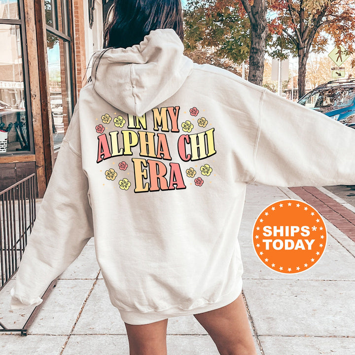 In My Alpha Chi Era | Alpha Chi Omega Sunset Blooms Sorority Sweatshirt | AXO Oversized Hoodie | Custom Greek Sweatshirt _ 15695g