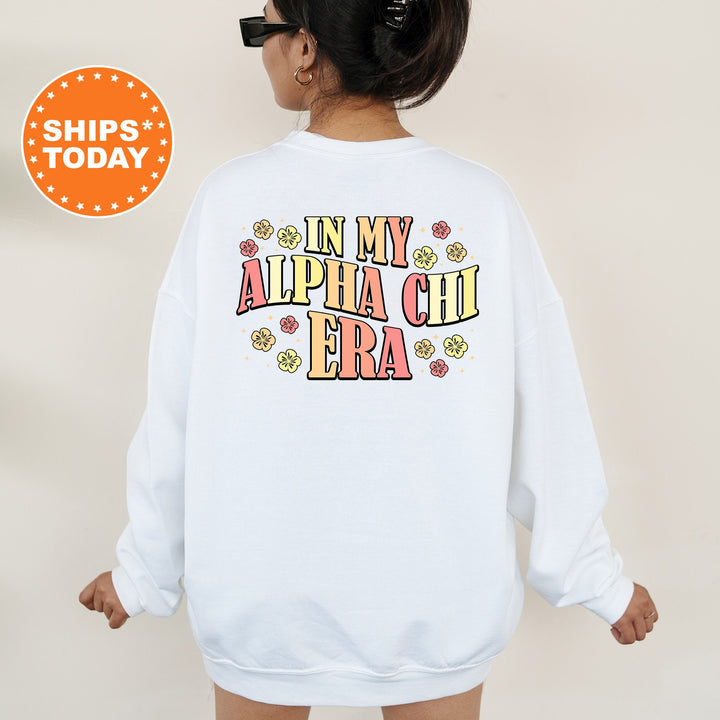 In My Alpha Chi Era | Alpha Chi Omega Sunset Blooms Sorority Sweatshirt | AXO Oversized Hoodie | Custom Greek Sweatshirt _ 15695g