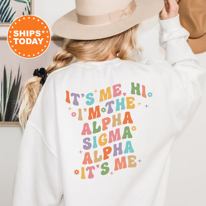 It's Me Hi I'm The Alpha Sigma Alpha It's Me | Alpha Sigma Alpha Nature's Palette Sorority Sweatshirt | Big Little Sorority Reveal _ 15779g
