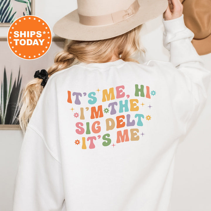 It's Me Hi I'm The Sig Delt It's Me | Sigma Delta Tau Nature's Palette Sorority Sweatshirt | Big Little Gift | Oversized Hoodie _ 15794g