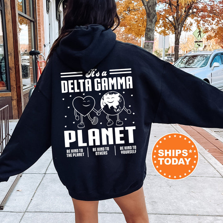 It's A Delta Gamma Planet | Dee Gee Be Kind Sorority Sweatshirt | Greek Sweatshirt | Sorority Apparel | Big Little Sorority Gifts