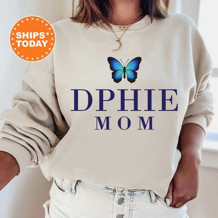 Delta Phi Epsilon Butterfly Mom Sorority Sweatshirt | DPHIE Mom Sweatshirt | Sorority Mom Hoodie | Big Little Family | Gift For Mom