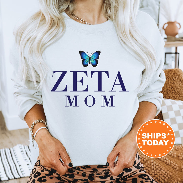 Zeta Tau Alpha Butterfly Mom Sorority Sweatshirt | ZETA Mom Sweatshirt | Sorority Mom Hoodie | Big Little Family | Gifts For Mom