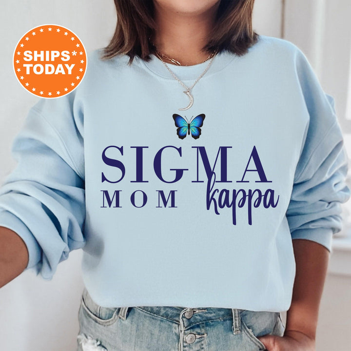 Sigma Kappa Butterfly Mom Sorority Sweatshirt | Sig Kap Mom Sweatshirt | Sorority Mom Hoodie | Big Little Family | Gifts For Mom