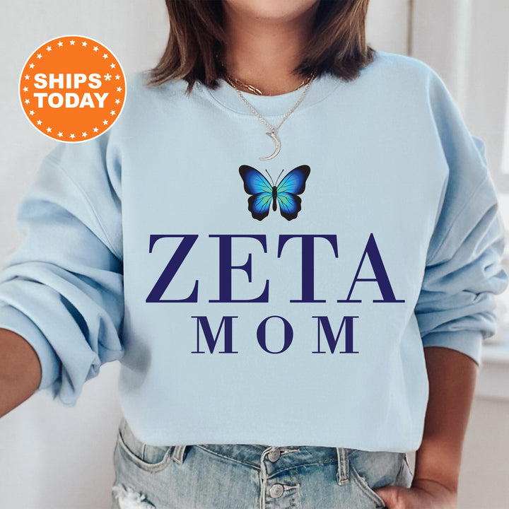 Zeta Tau Alpha Butterfly Mom Sorority Sweatshirt | ZETA Mom Sweatshirt | Sorority Mom Hoodie | Big Little Family | Gifts For Mom