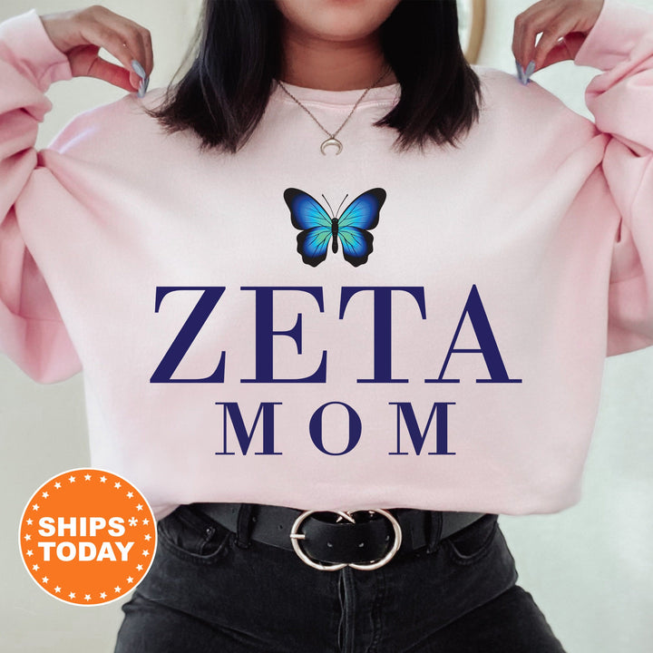 Zeta Tau Alpha Butterfly Mom Sorority Sweatshirt | ZETA Mom Sweatshirt | Sorority Mom Hoodie | Big Little Family | Gifts For Mom