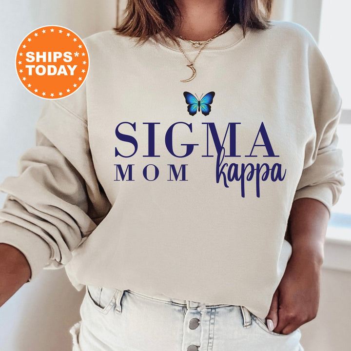 Sigma Kappa Butterfly Mom Sorority Sweatshirt | Sig Kap Mom Sweatshirt | Sorority Mom Hoodie | Big Little Family | Gifts For Mom