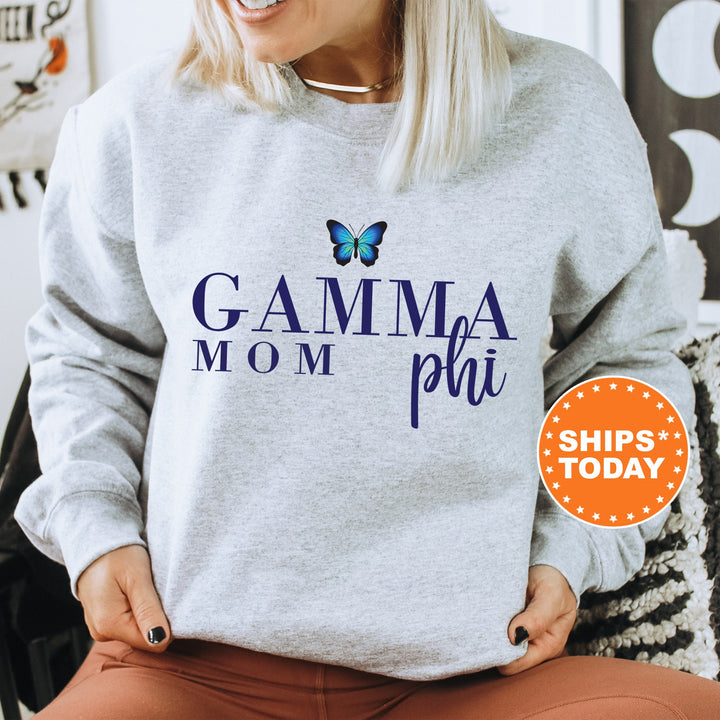 Gamma Phi Beta Butterfly Mom Sorority Sweatshirt | Gamma Phi Mom Sweatshirt | Sorority Mom | Big Little Family | Gifts For Mom