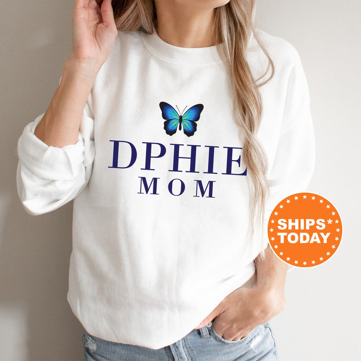 Delta Phi Epsilon Butterfly Mom Sorority Sweatshirt | DPHIE Mom Sweatshirt | Sorority Mom Hoodie | Big Little Family | Gift For Mom